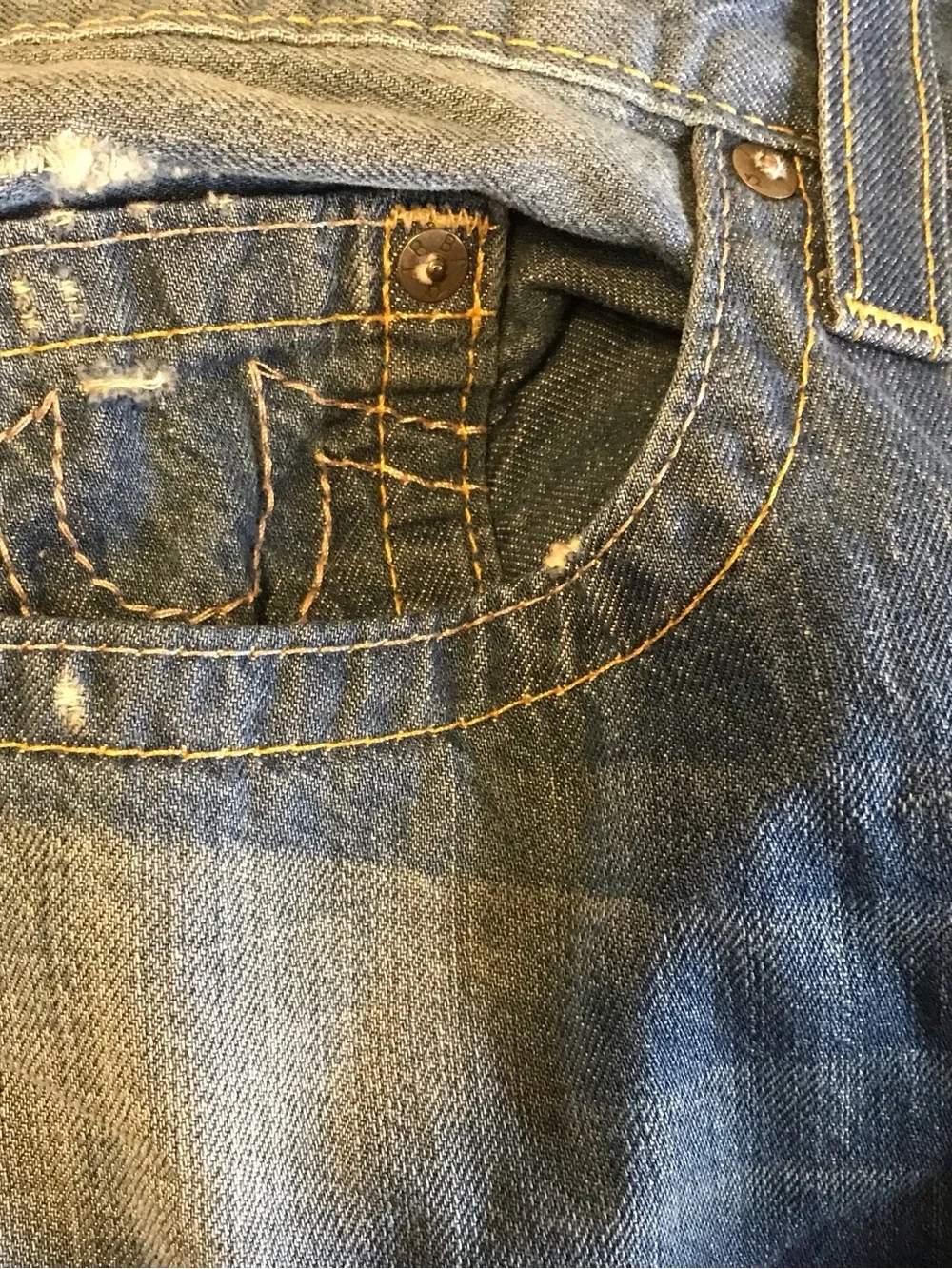 TRUE RELIGION Geno Cut Off Short Made in the USA Sz 36 36X12